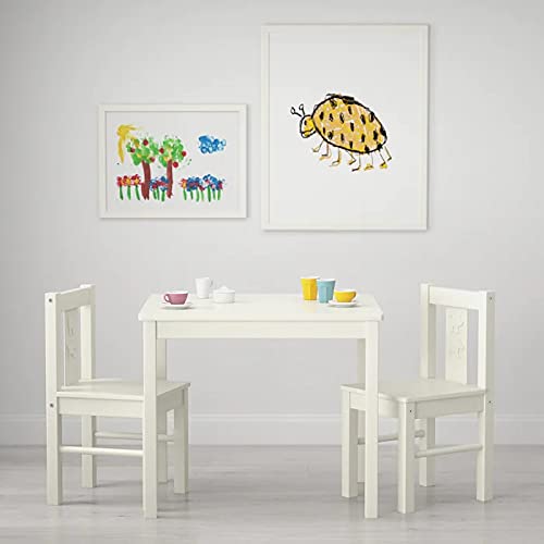 IKEA KRITTER Kindertisch mit 2 Stühlen [weiß]