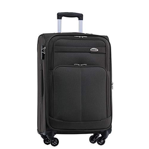 BEIBYE 4 Rollen Reisekoffer 3tlg.Stoffkoffer Handgepäck Kindergepäck Gepäck Koffer Trolley Set-XL-L-M (Coffee, XL-Großer Koffer-74cm)